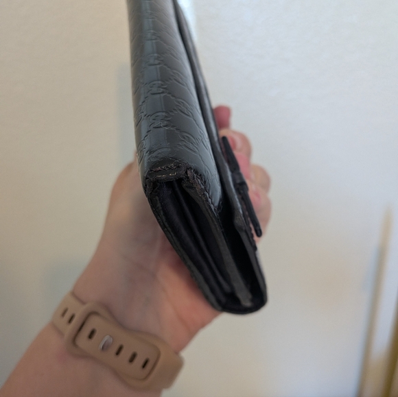 Gucci Guccisima Patent Leather Deep Purple Long Snap Wallet - Picture 8 of 16